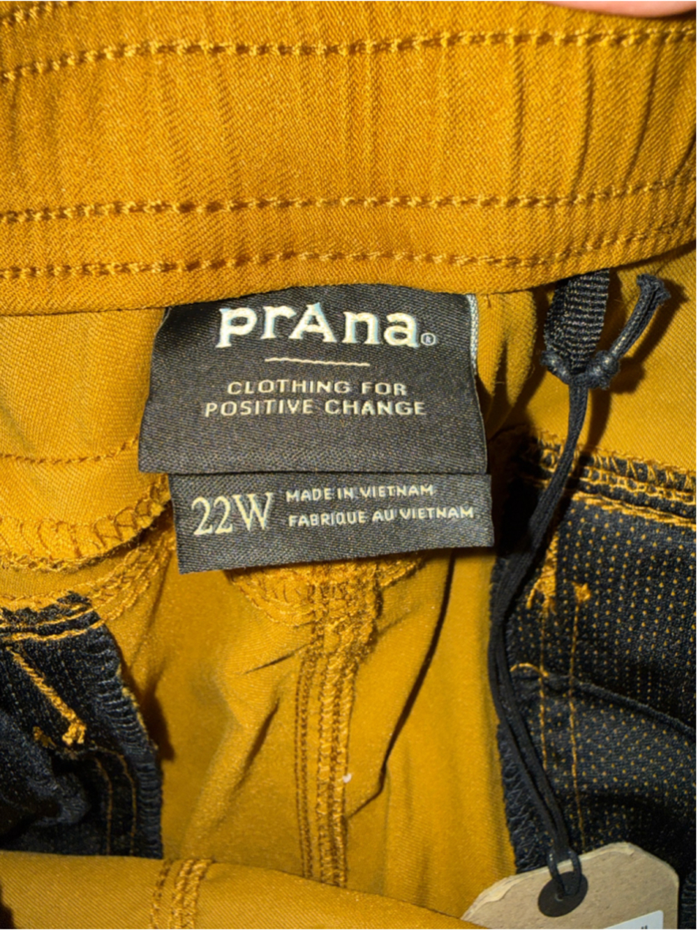 Women's Prana Joggers size 22W Mustard Yellow Athletic Pants E Waist Jogger Plus - Picture 14 of 16